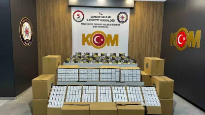 Samsun’da 410 bin adet kaçak makaron ele geçirildi