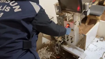 Samsun’da kaçak sigara imalathanesine baskın