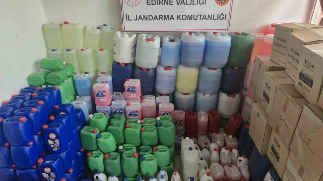Uzunköprü’de 1 milyon 950 bin TL’lik sahte deterjan ele geçirildi