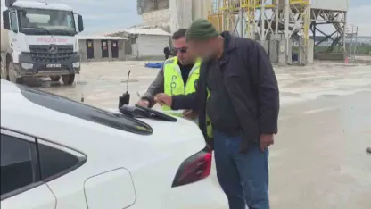 Yola beton döke döke ilerleyen beton mikserine ceza