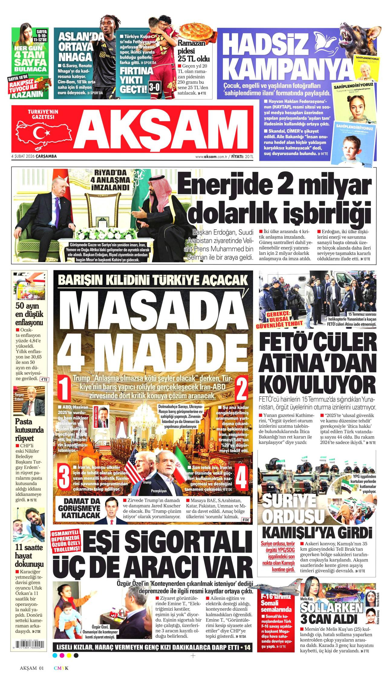 Akşam Gazete Manşeti