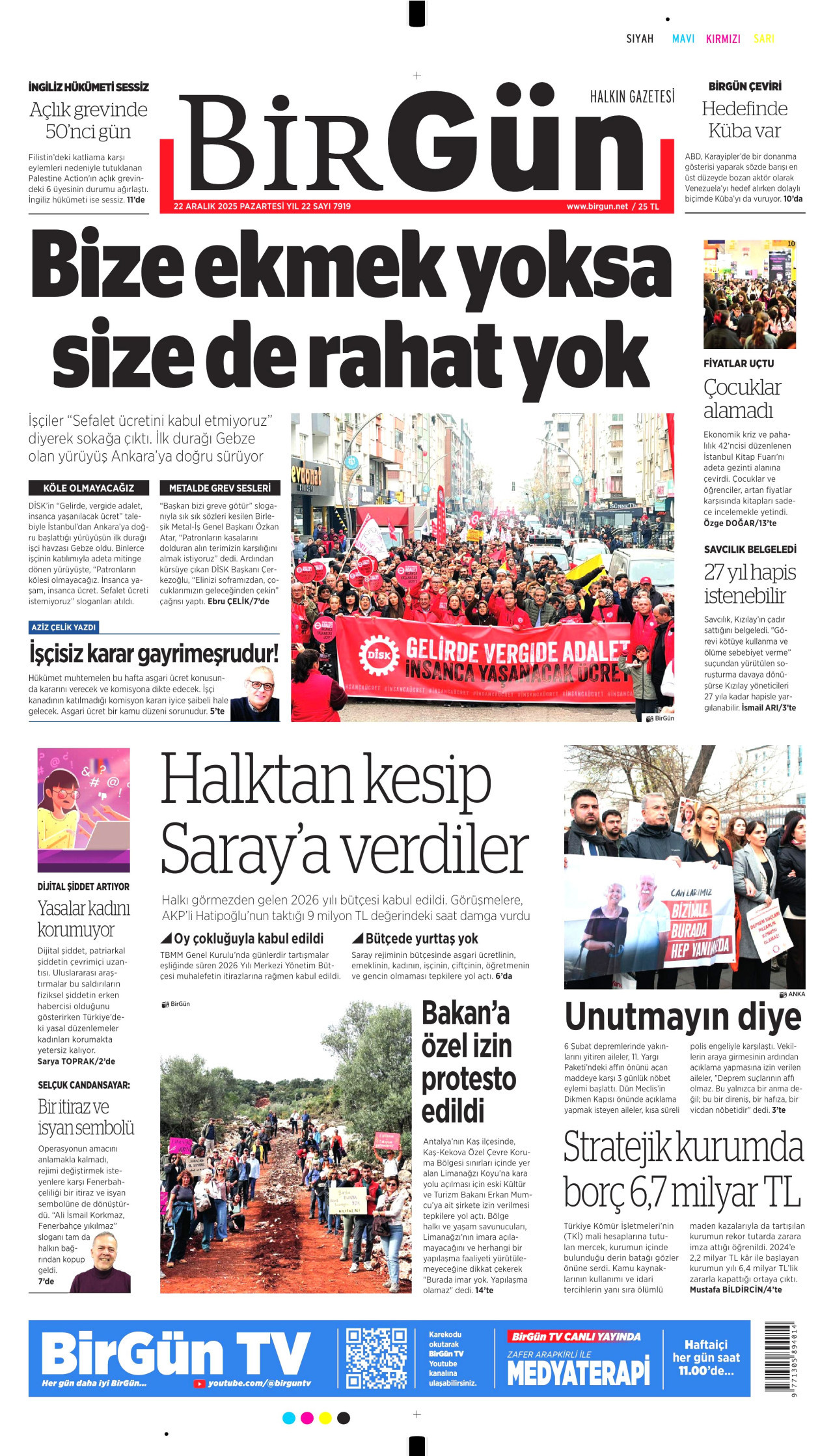 BİRGÜN Gazete Manşeti