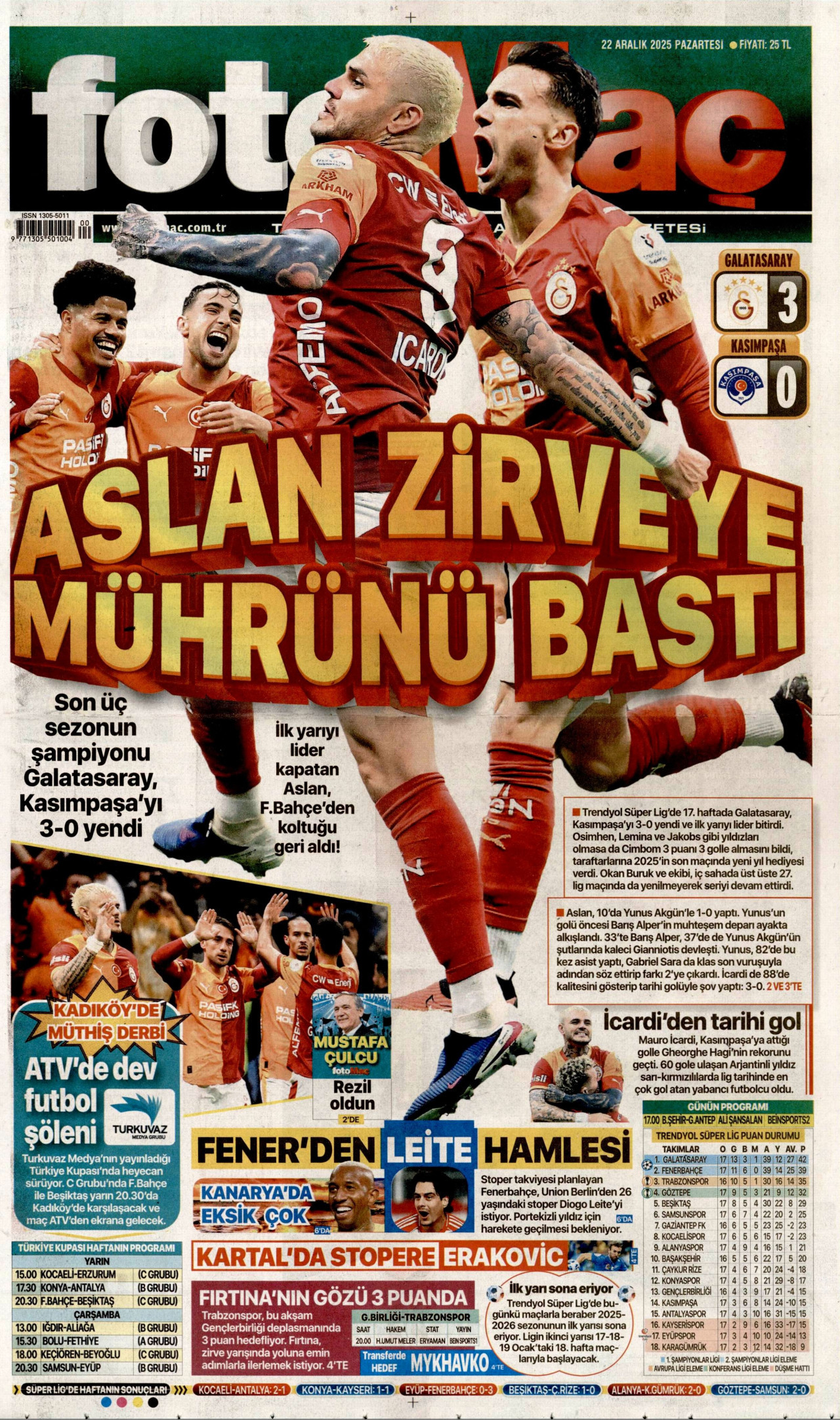 FOTOMAÇ Gazete Manşeti