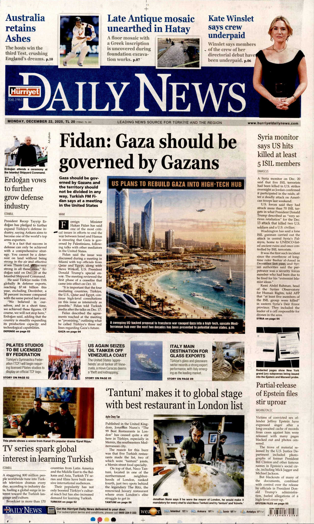 HÜRRİYET DAİLY NEWS Gazete Manşeti