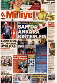 MİLLİYET Gazete Manşeti