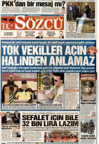 SÖZCÜ Gazete Manşeti