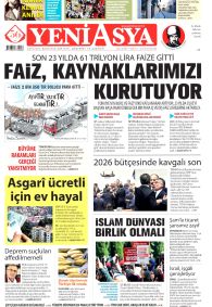 YENİ ASYA Gazete Manşeti