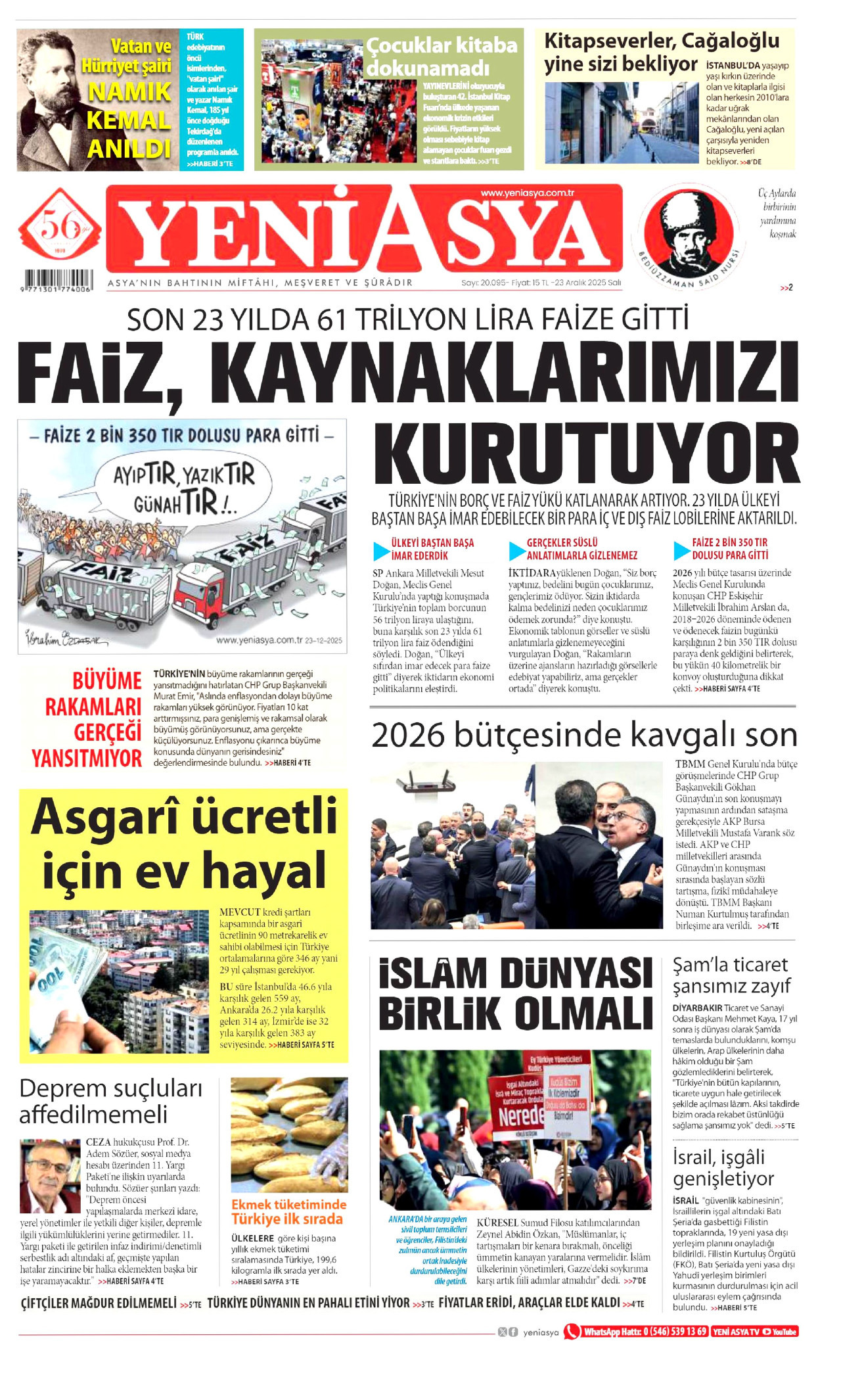 YENİ ASYA Gazete Manşeti