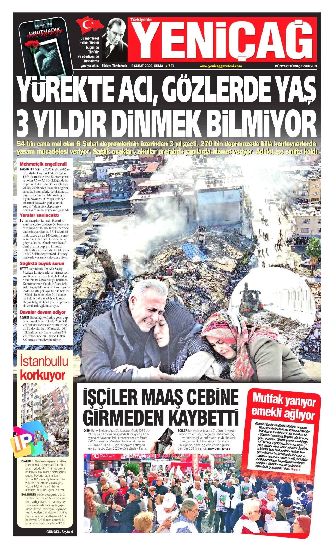 Yeniçağ Gazete Manşeti